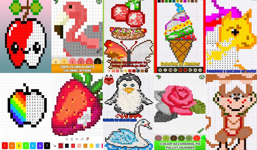 nblg stp happy pixel coloring art color games
