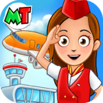 my town airport game for kids