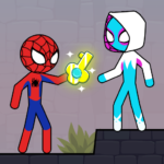 stickman red boy and blue girl