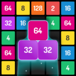 x2 blocks 2048 merge puzzle